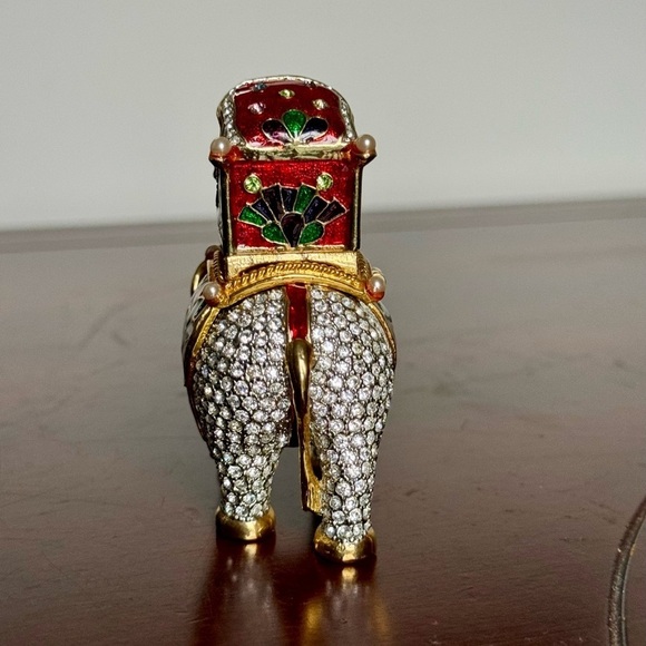 CIEL Maharaja Elephant Trinket Box Swarovski Crystals Collectible Figurine - Picture 5 of 9